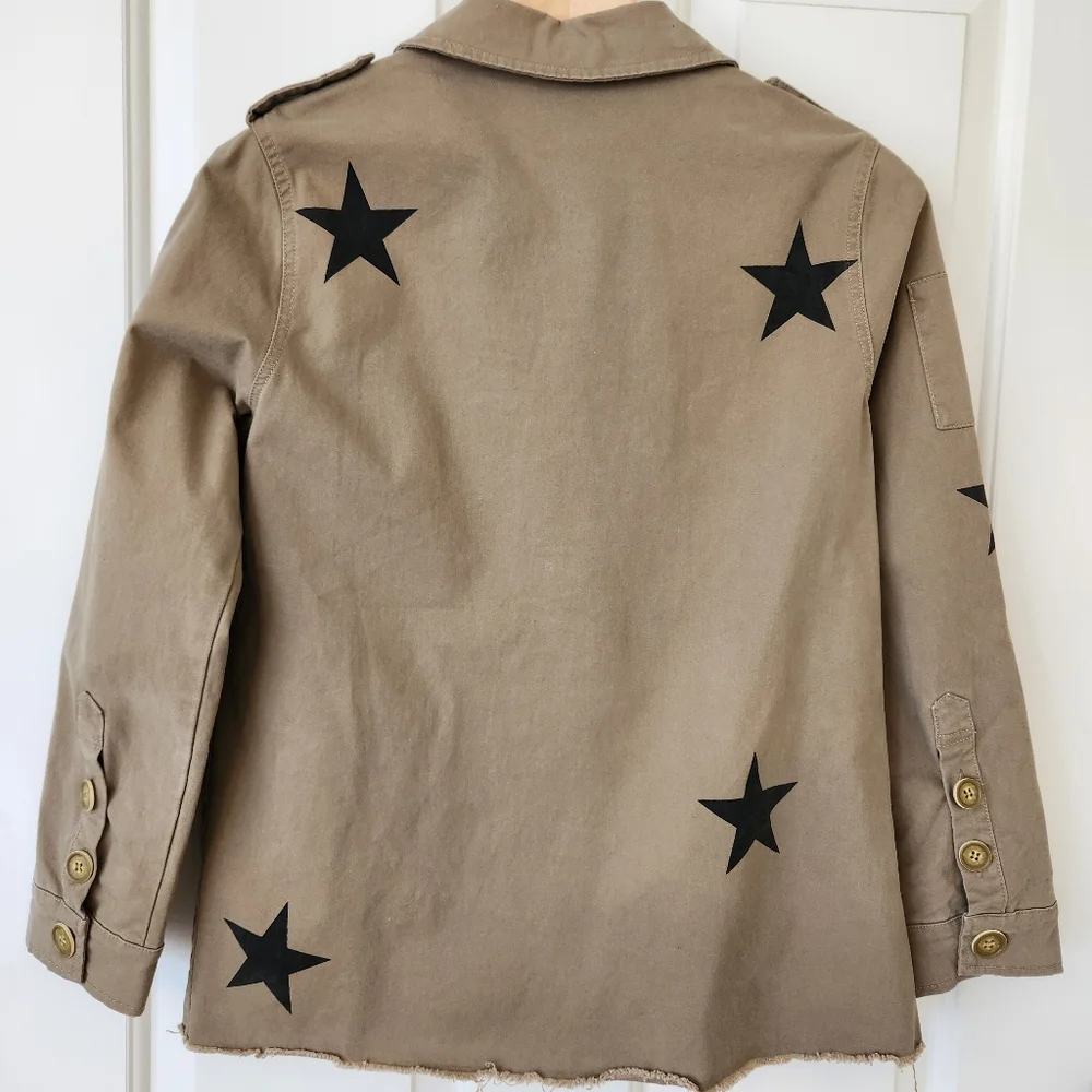Cezele Military Jacket Stars Royal Honor Army Green Fatiques Black Buttons M - Picture 3 of 17